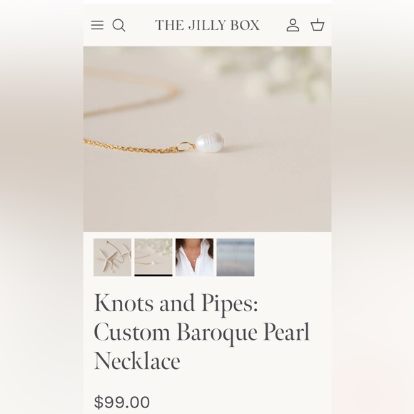 Knots and Pipes: Custom Baroque Pearl Necklace from Summer 2024 Jilly Box - Picture 4 of 8